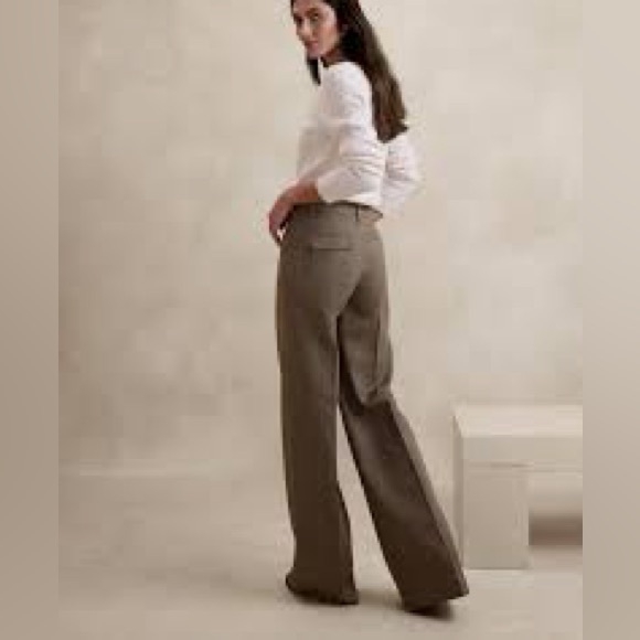 NWT Wide Leg Italian Wool Dress Pants - Picture 2 of 6